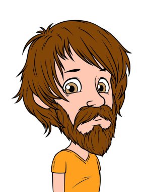 Karikatür çocuk karakter portre vektör avatar