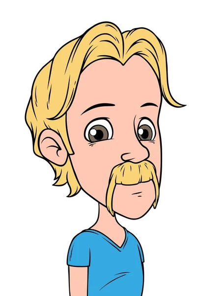 Cartoon Boy karakter portret vector avatar — Stockvector