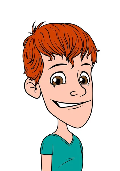 Cartoon boy figur porträt vektor avatar — Stockvektor