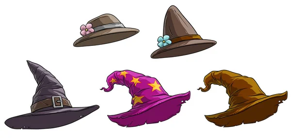 Cartoon different caps and hats vector icon set — Stock Illustration Cartoon different caps and hats vector icon set Royalty Free Stock Vectors