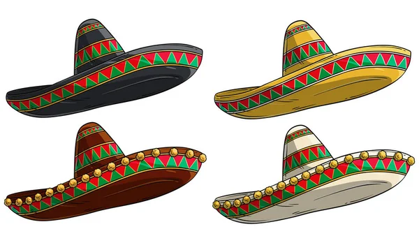 Cartoon traditionellen mexikanischen Hut Sombrero Vektor — Stockvektor