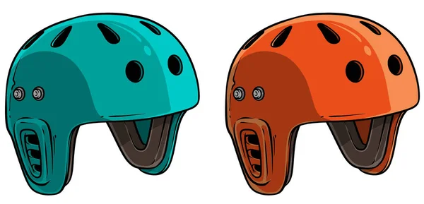 Casco protector de skate plástico de dibujos animados — Vector de stock