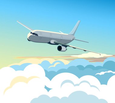 Bulutların üstündeki uçak