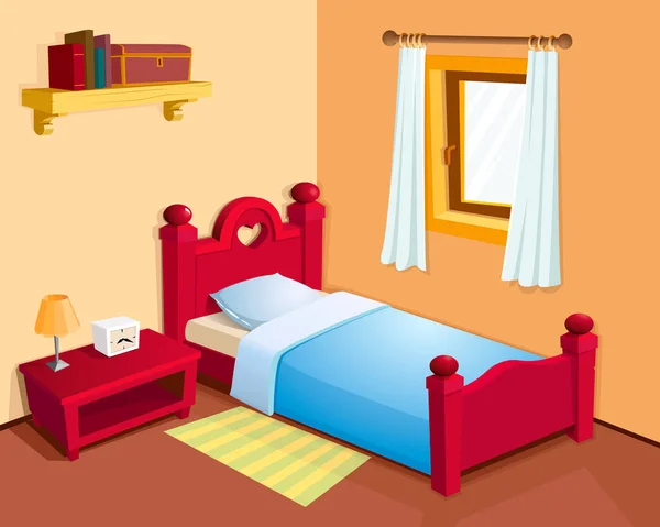 Kırmızı yataklı bebek odası