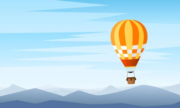 Balon Powietrzny Nad Górami — Wektor stockowy