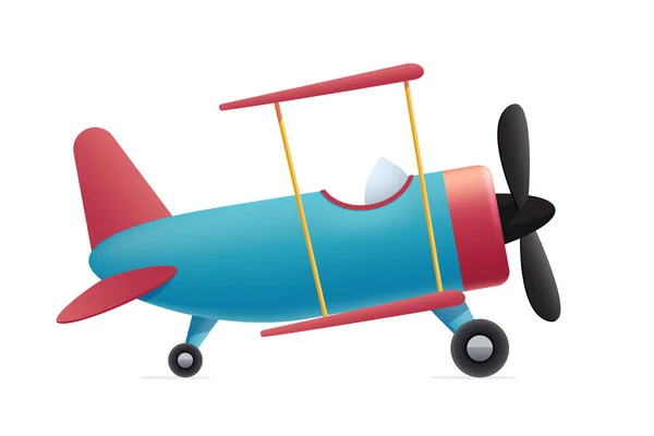 Toy Plane White Background — Stock Vector