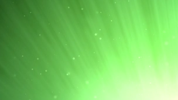 Raggi Luce Verde Particelle — Video Stock