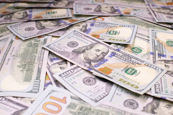 Фон с американскими стодолларовыми купюрами