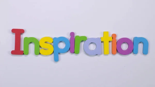 Word Inspiration Written Color Sponge — Stock Photo, Image