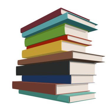 Kitap yığını vektör illüstrasyonu