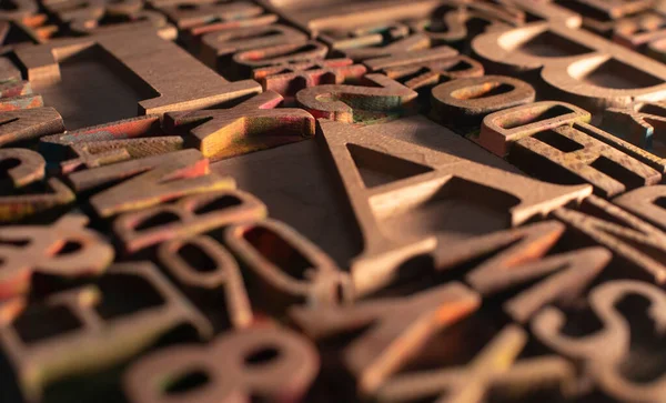 Blocs Bois Typographie Vintage — Photo