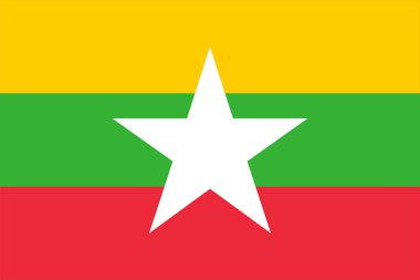Myanmar, bayrağı yüksek çözünürlüklü 6000x9000px içinde