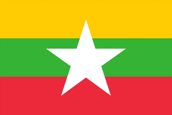 Bandera Myanmar Alta Resolución 6000X9000Px —  Fotos de Stock