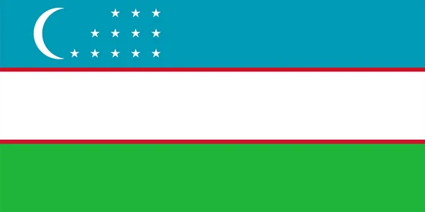 Státní Vlajka Uzbekistánu 6000X12000Px Vysokým Rozlišením — Stock fotografie