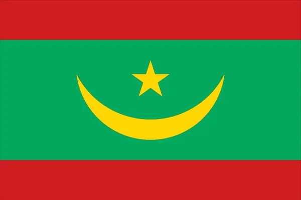 Bandera República Islámica Mauritania Alta Resolución 6000X9000Px —  Fotos de Stock