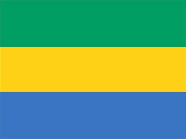 Bandeira República Gabonesa Alta Resolução 6000X8000Px — Fotografia de Stock