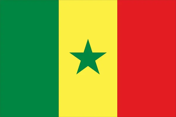 Nagy Felbontású 6000X9000Px Szenegáli Köztársaság Zászlaja — Stock Fotó