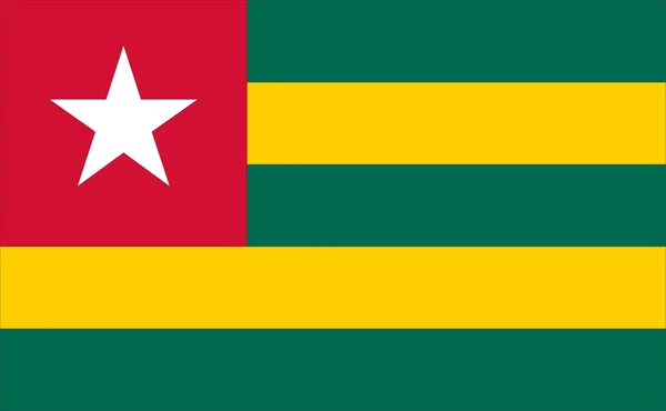 Flagge Der Republik Togo Hoher Auflösung 6000X9708Px — Stockfoto