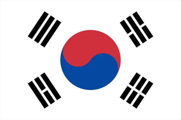 Σημαία Της Νότιας Κορέας Υψηλή Ανάλυση 6000X9000Px — Φωτογραφία Αρχείου