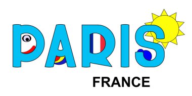 Şehir, Paris - Fransa, soyut yazıt mavi renkli, yüksek çözünürlüklü 4000x8000px 