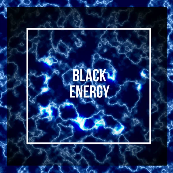 Fekete energia, futurisztikus űrrészecskék a kerek energiaszerkezetben, mint az ideghálózat, energia sugár a Power Electric. Vektor — Stock Vector