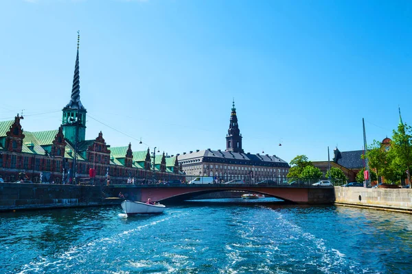 Koppenhága Dánia Július 2018 Gyönyörű Építészeti Koppenhága Csatorna Partján Építészet — Stock Fotó