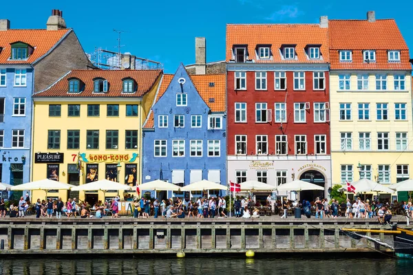 Kopenhagen Dänemark Juli 2018 Straßen Von Kopenhagen Schöne Bunte Häuser — Stockfoto