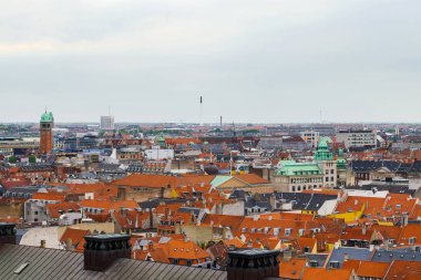 Kopenhag, Danimarka - 10 Temmuz 2018 yukarıdan güzel görünüm mimarisine Kopenhag. Mimarisi. Seyahatler.