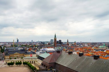 Kopenhag, Danimarka - 10 Temmuz 2018 yukarıdan güzel görünüm mimarisine Kopenhag. Mimarisi. Seyahatler.