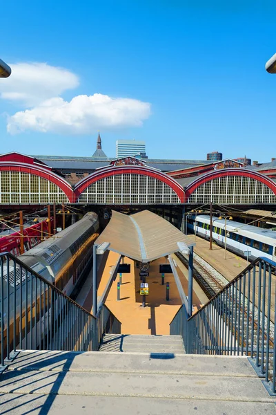 Stazione Ferroviaria Principale Copenaghen Vista Dall Alto Trasporti Infrastrutture Giorno — Foto Stock