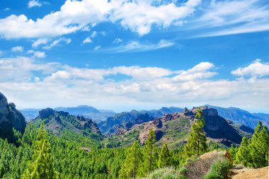 Dağların güzel manzara. Grand Canaria. İspanya. Seyahat eder. Geri kalan.