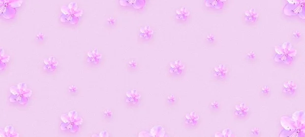 Fondo rosa claro con hermosas flores de primavera.Fondo de felicitación. Tarjeta de vacaciones . — Foto de Stock