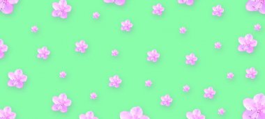 Güzel bahar çiçekleri ile açık yeşil arka plan. Tebrik arka plan. Tatil kartı.