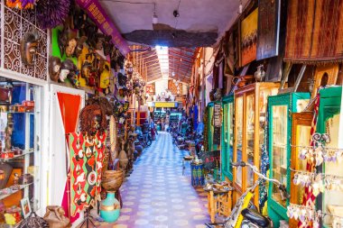 Beautiful souvenir shop in Marrakesh, Morocco Travels clipart