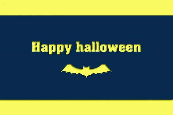 Buon Halloween, scritte su sfondo blu. Sfondo festivo . — Foto Stock