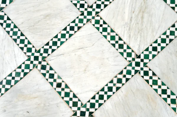 Beautiful ornament tiles in Marrakesh. Morocco. Architecture. Details. Attractions. — Stock Photo, Image