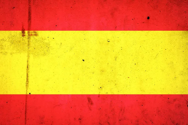Spanje Vlag Betonnen Muur Reizen Achtergronden Vlaggen — Stockfoto