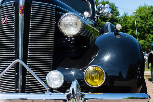 Lviv Ucrânia Junho 2019 Buick Grelha Radiador Carro Retro Close — Fotografia de Stock