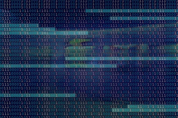 Fundo Digital Código Binário Fundo Abstrato Escuro Tecnologias Computadores — Fotografia de Stock