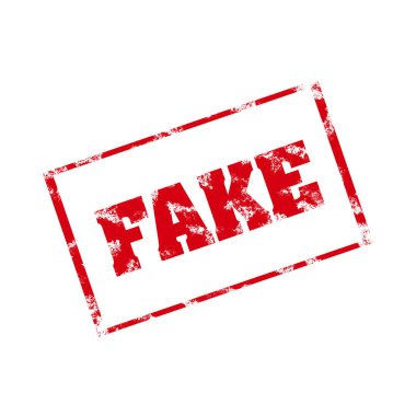 Sahtekar. Pul beyaz arka planda izole edildi. Teknolojiler. Aldatan Sahte Haberler