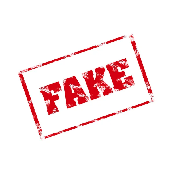 Fałszywy Pieczęć Izolowana Białym Tle Technologie Oszukiwanie Fałszywe Wiadomości — Zdjęcie stockowe