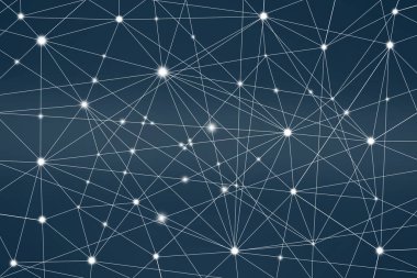 Karanlık bir arka planda internet şebekesi. Uzayı kopyala Modern iletişim ve iletişim teknolojileri. Web arkaplanı.