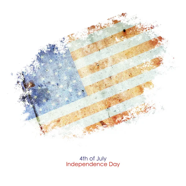 Ιουλίου Ιστορικό Της Ημέρας Ανεξαρτησίας Σημαία Της Αμερικής Λευκό Φόντο — Φωτογραφία Αρχείου