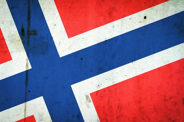 Bandera Noruega Muro Hormigón Europa Banderas — Foto de Stock