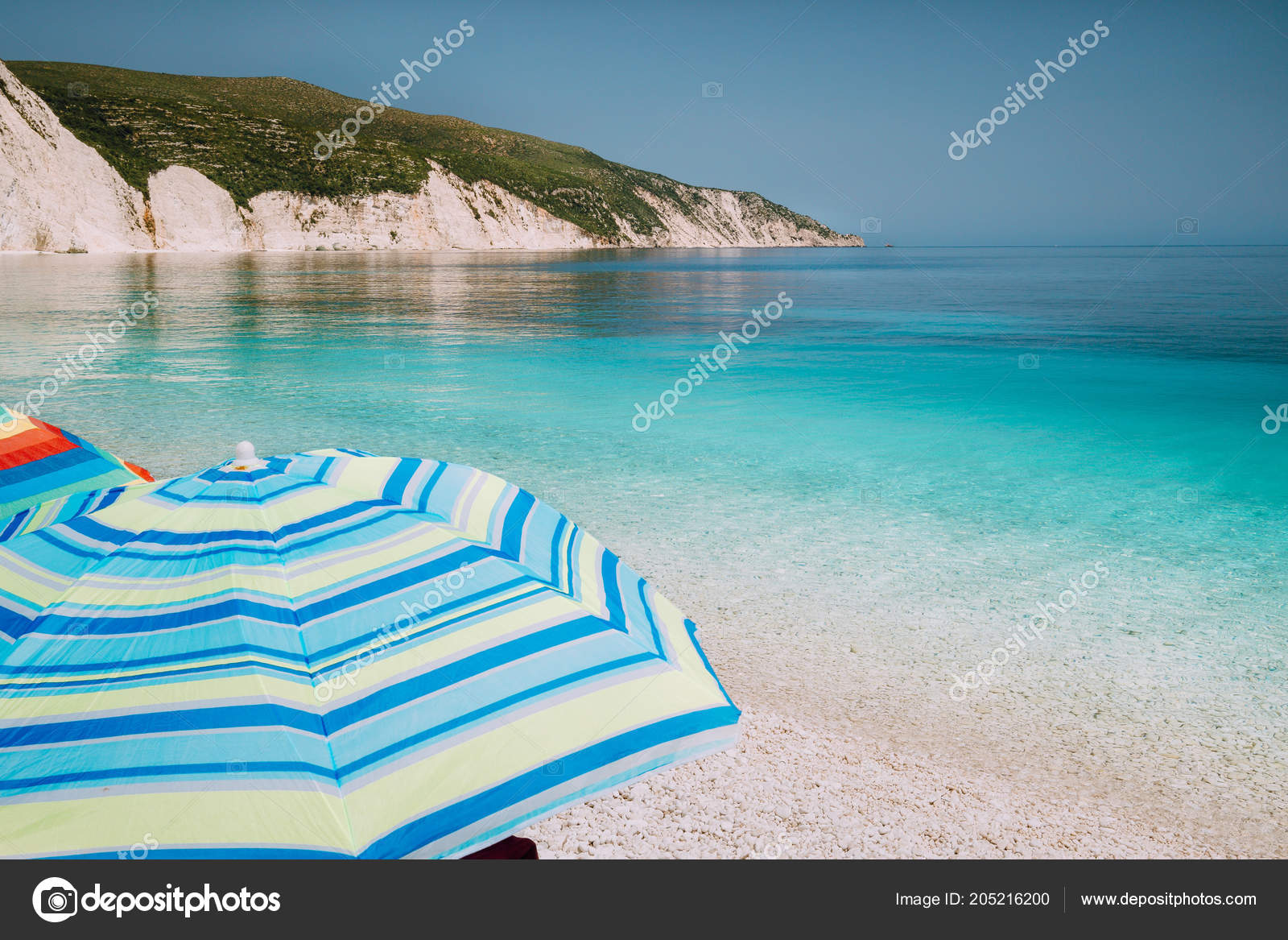 Fteri Spiaggia Nellisola Di Cefalonia Grecia Uno Della