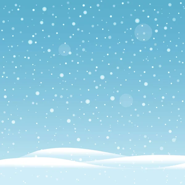 Зимняя Игра Сугробами Падающим Снегом Место Смс Векторная Иллюстрация — стоковый вектор