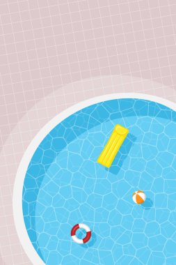 Yuvarlak havuzun dikey görüntüsü. 