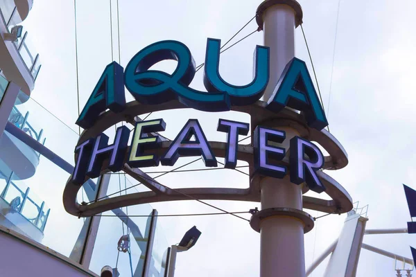 Cabo Canaveral Eua Abril 2018 Anfiteatro Aqua Theater Cruzeiro Oasis — Fotografia de Stock