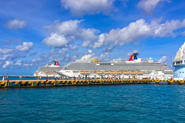 Cozumel, Mexico - May 04, 2018: The Carnival Dream and Carnival Breeze cruise ships in port in Cozumel, Mexico Stock Image