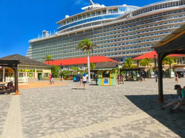 Falmouth, Jamaika - 02 Mayıs 2018: bağlantı giden insanlar